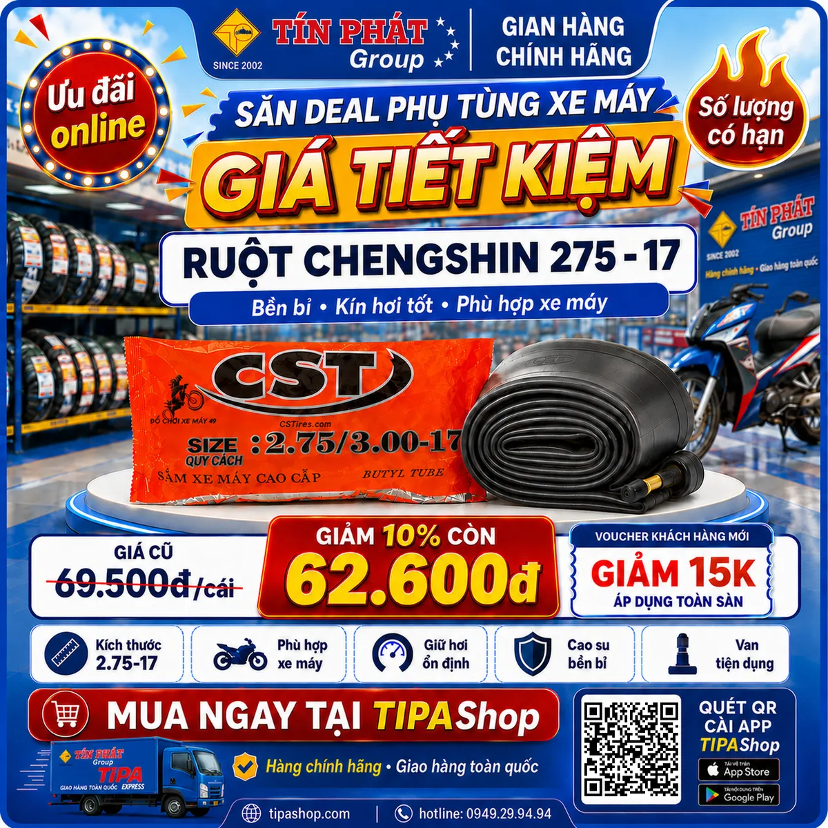 Ruột ChengShin 275 -17